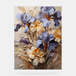 Sibirien - Impasto Floral Acrylschild