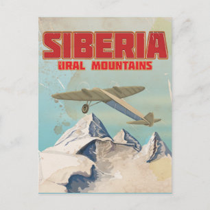 Sibirien Ural-Gebirge Vintage-Reiseposter Postkarte