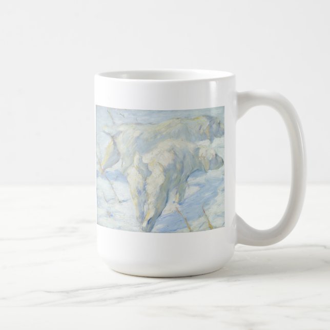 Sibirische Hunde im Schnee Kaffeetasse (Rechts)