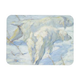 Sibirische Hunde im Schnee Magnet