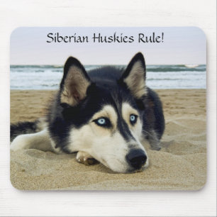Sibirische Huskies-Regel Mousepad