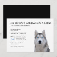 Sibirische Husky Baby Dusche Minimalistische Einla