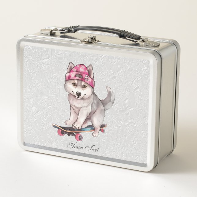 Sibirische Husky-Metal-Lunch Box Metall Brotdose (Vorderseite)
