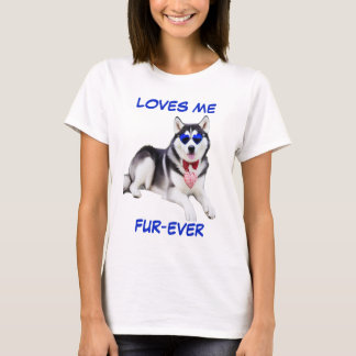 Sibirische Husky Rotes Herz Herz - Sonnenbrille in T-Shirt