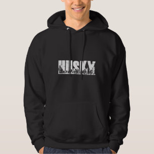 Sibirische Husky-Schlitten-Dog-Pack mit Eskimo Hoodie