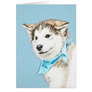 Sibirische Husky-Welpenmalerei - Original Hundesch