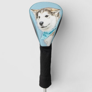 Sibirische Husky-Welpenmalerei - Original Hundesch Golf Headcover