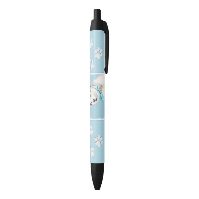 Sibirische Husky-Welpenmalerei - Original Hundesch Kugelschreiber (Unterseite (Vertikal))