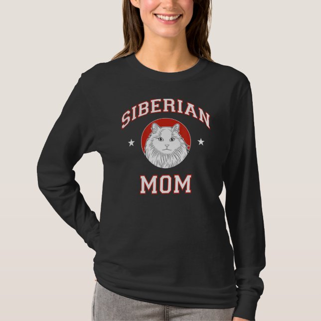Sibirische Katzenjacke-Mama T-Shirt (Vorderseite)