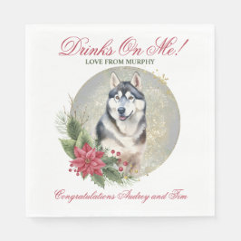 Sibirische Weihnachtshochzeit Neapel mit Hunds-Fot Serviette