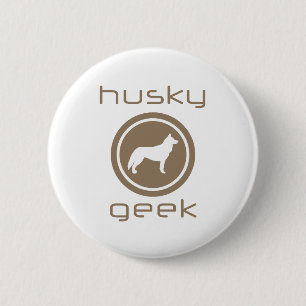 Sibirischer Husky Button