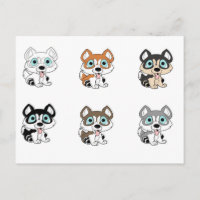 sibirischer Husky-Cartoon