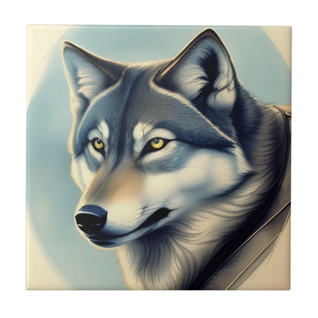Sibirischer Husky Fliese (Vorderseite)
