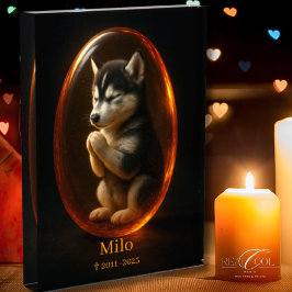 Sibirischer Husky-Gedenkfoto-Block Fotoblock