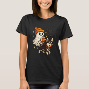 Sibirischer Husky Halloween Geist gehender Husky H T-Shirt