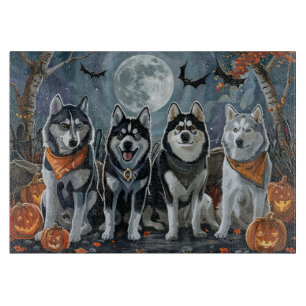 Sibirischer Husky Halloween Gruselig Schneidebrett