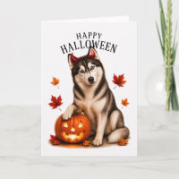 Sibirischer Husky Halloween Teufelshund