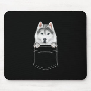 Sibirischer Husky-Hund in Pocket Funny Dog Lover Mousepad