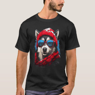 Sibirischer Husky Hund Winter Wonderland Coole Son T-Shirt