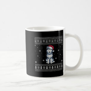 Sibirischer Husky-Hundefreunde Männer Frauen Santa Kaffeetasse