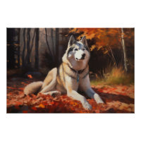 Sibirischer Husky im Herbstausfall Inspiriert