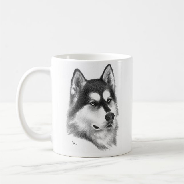 Sibirischer Husky Kaffeetasse (Links)