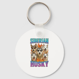 Sibirischer Husky-Kopie Schlüsselanhänger