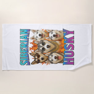 Sibirischer Husky-Kopie Strandtuch