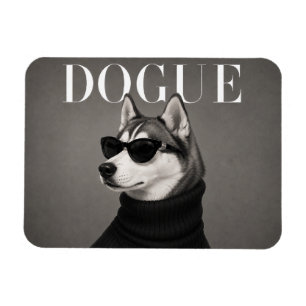 Sibirischer Husky Luxus-Mode-Hundeporträt Flexi M Magnet