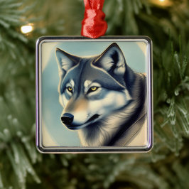 Sibirischer Husky Ornament Aus Metall