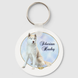 Sibirischer Husky-Portrait-Schlüsselanhänger - Maß Schlüsselanhänger