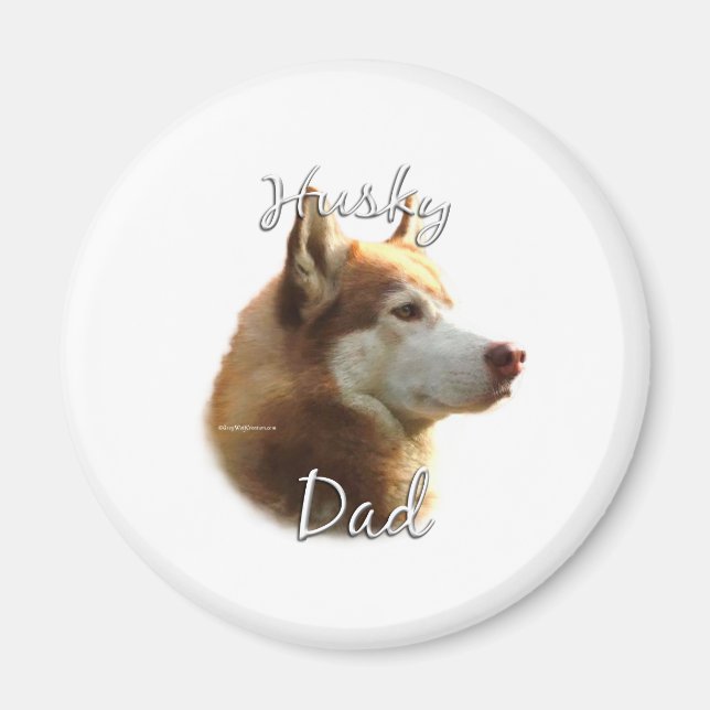 Sibirischer Husky (rot) Vater 2 Magnet (Vorne)