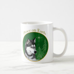 Sibirischer Husky (schwarz) Friede Kaffeetasse