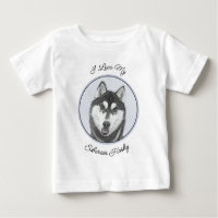 Sibirischer Husky (Schwarz und Weiß) Malerei Hunde