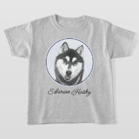 Sibirischer Husky (Schwarz und Weiß) Malerei Hunde