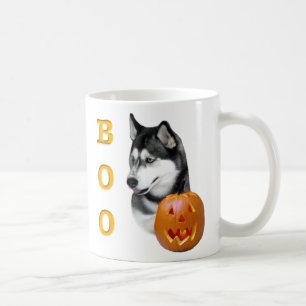 Sibirischer Husky(schwarzer) Boo Kaffeetasse