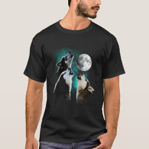 Sibirischer Husky Sibirischer Husky am Mond T-Shirt