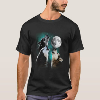 Sibirischer Husky Sibirischer Husky am Mond T-Shirt