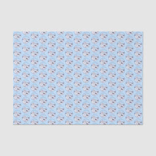 Sibirischer Husky (Silber und Weiß) Malerei Seidenpapier