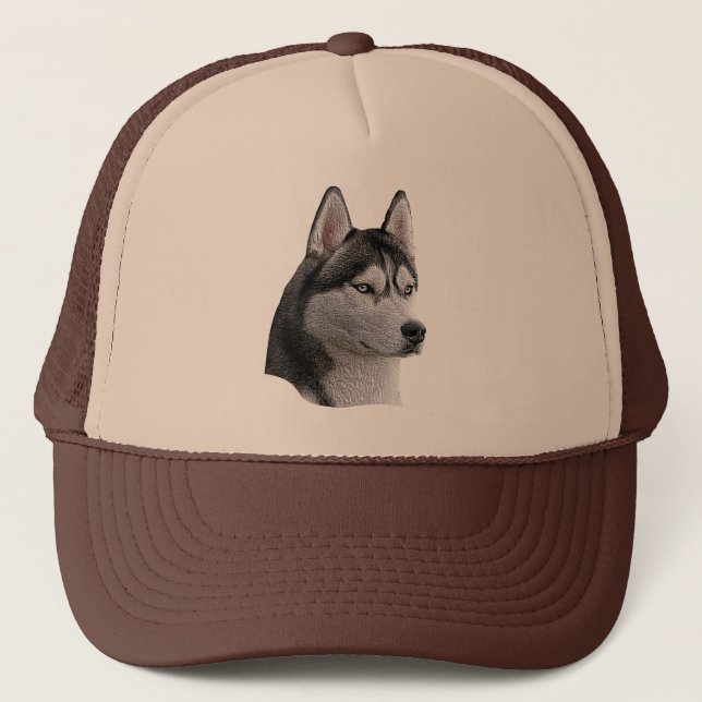 Sibirischer Husky - stilisiertes Bild - addieren Truckerkappe (Vorderseite)