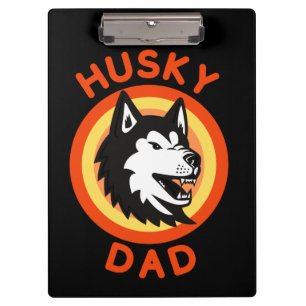 Sibirischer Husky-Vater, Husthund  Klemmbrett
