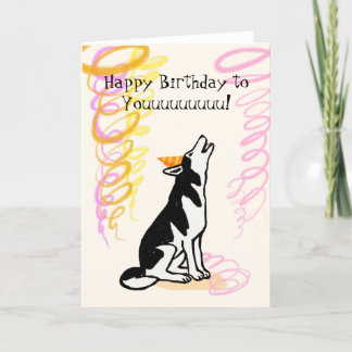 Sibirischer Husky zum Geburtstag Dankeskarte