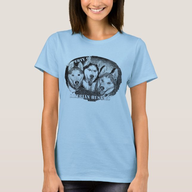 Sibirischer Schlittenhund - Eigentum-Flecken W. T-Shirt (Vorderseite)