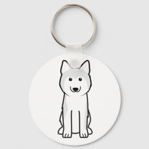 Sibirischer Schlittenhund-HundeCartoon Schlüsselanhänger