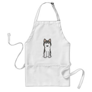 Sibirischer Schlittenhund-HundeCartoon Schürze