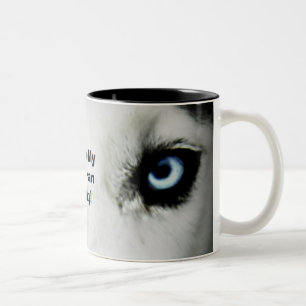Sibirischer Schlittenhund-Kaffee-Tasse Zweifarbige Tasse