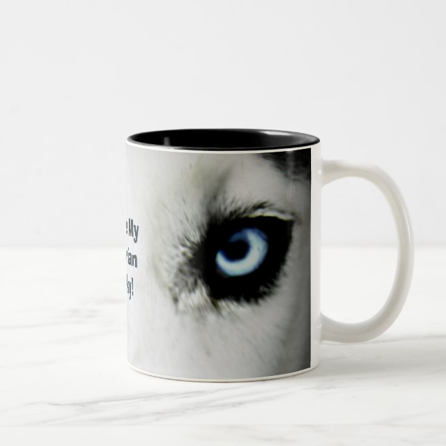 Sibirischer Schlittenhund-Kaffee-Tasse Zweifarbige Tasse (Rechts)
