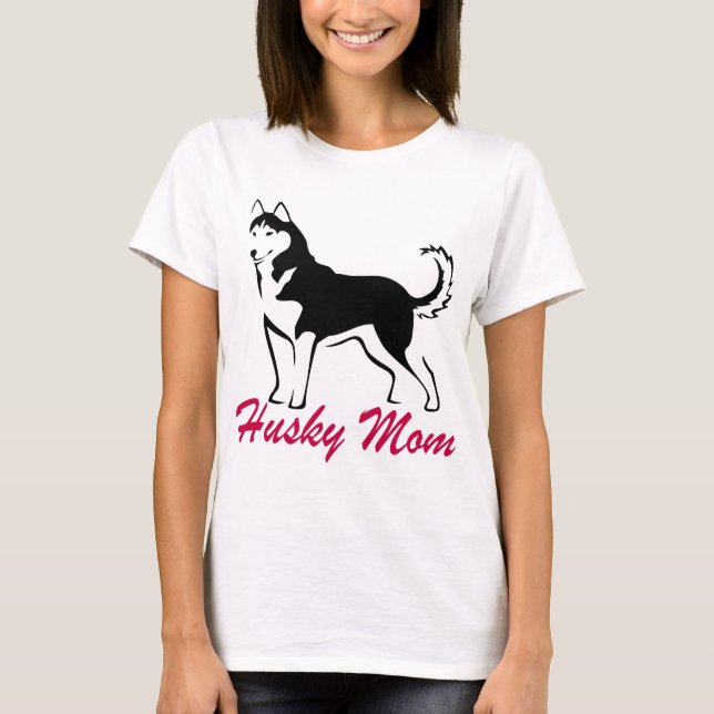 Sibirischer Schlittenhund-Mama T-Shirt (Vorderseite)