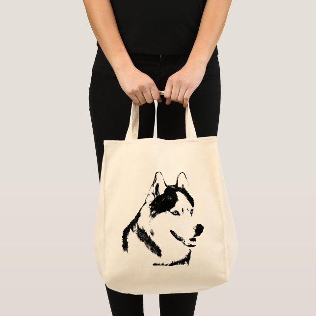 Sibirischer Schlittenhund-Taschen-Tascheheisere Tragetasche (Vorderseite (Produkt))
