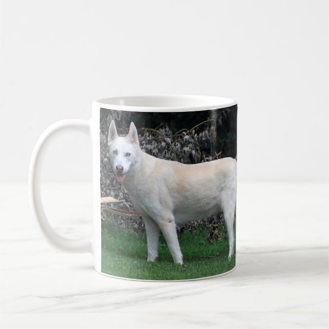 Sibirischer Schlittenhund-Tasse Kaffeetasse (Links)